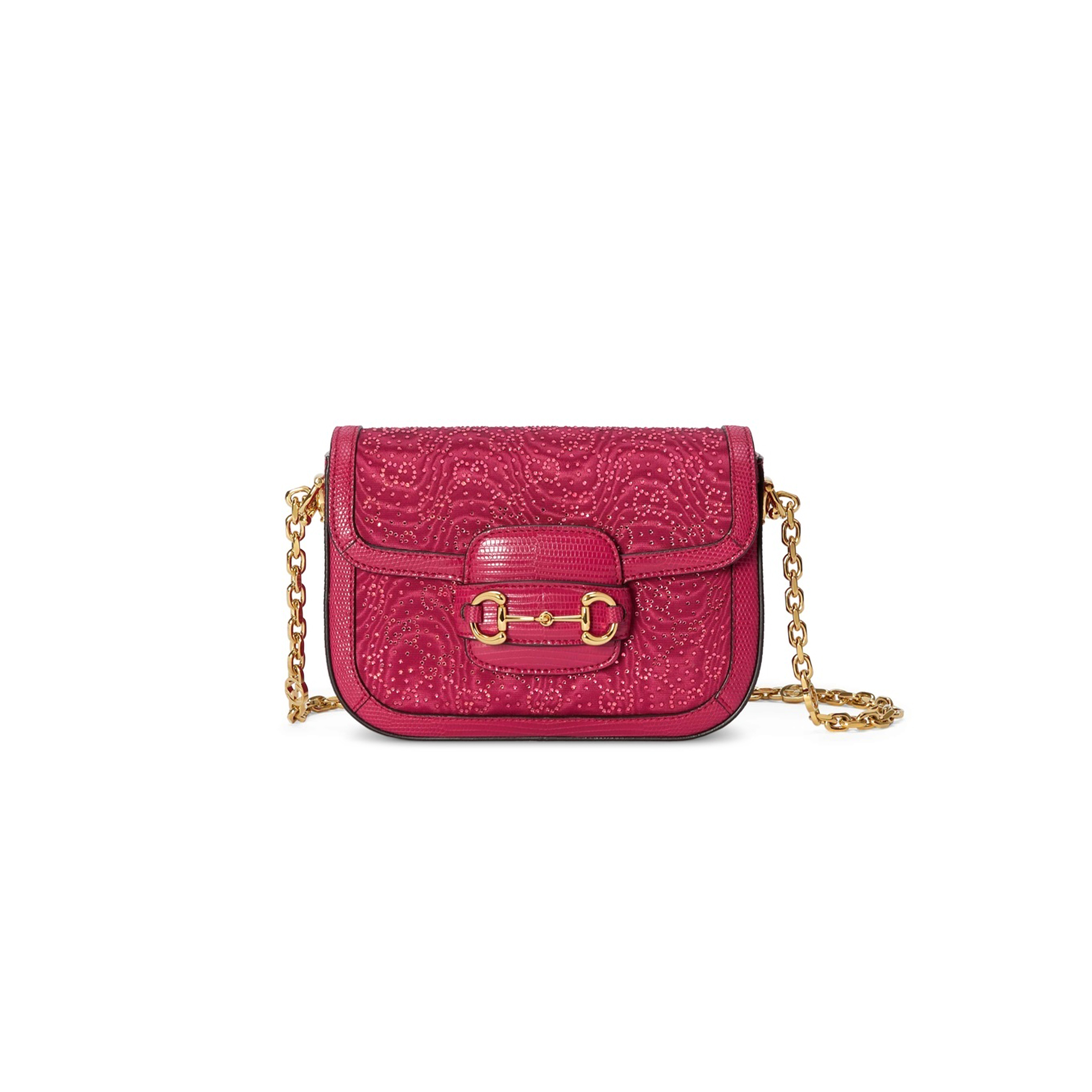 G*u*i horsebit 1955 lizard-textured trim 675801 (20*14*5cm)